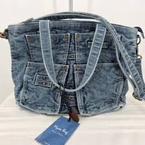 Myra Bag Blue Jeans Jo Denim Collection Tote Bag Shoulder Crossbody Bag NWT
